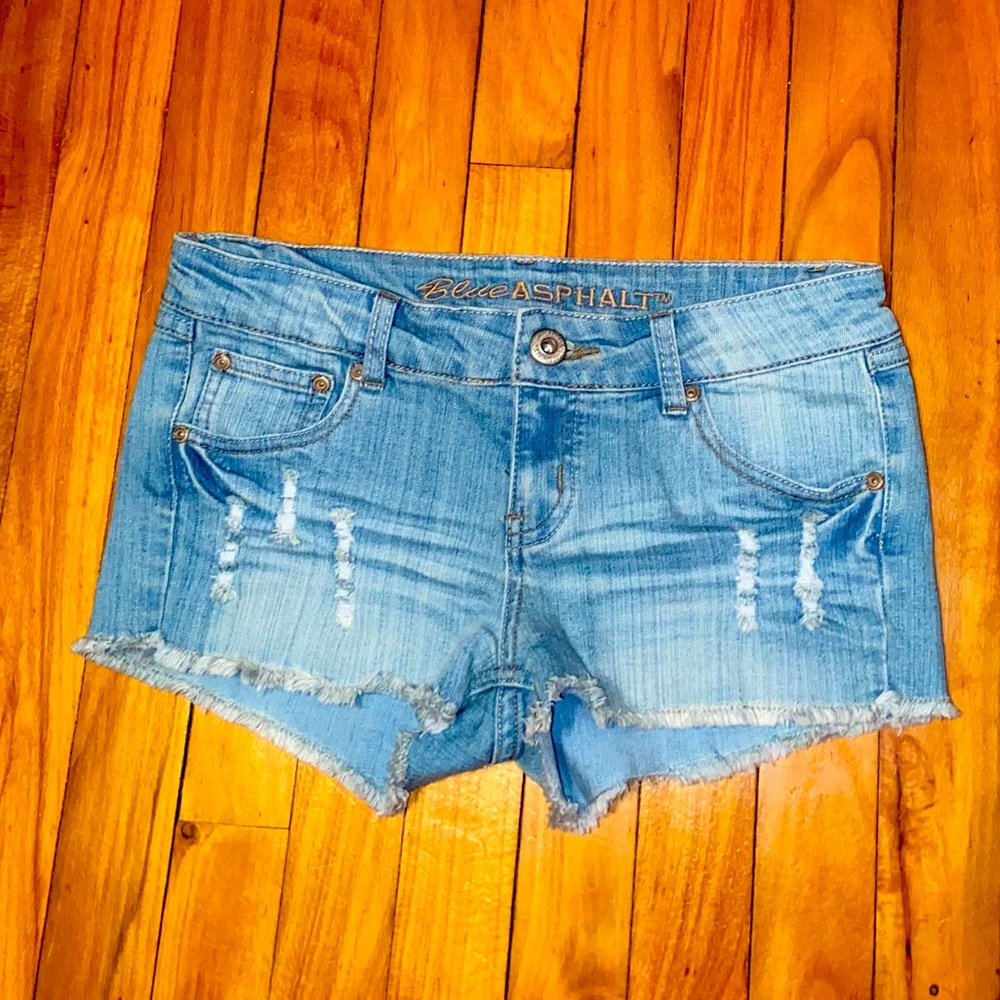 Blue Asphalt Jean Shorts
